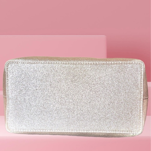 Kate Spade Pink & Rose Gold Glitter Tote Bag with Charm - Picture 4 of 5